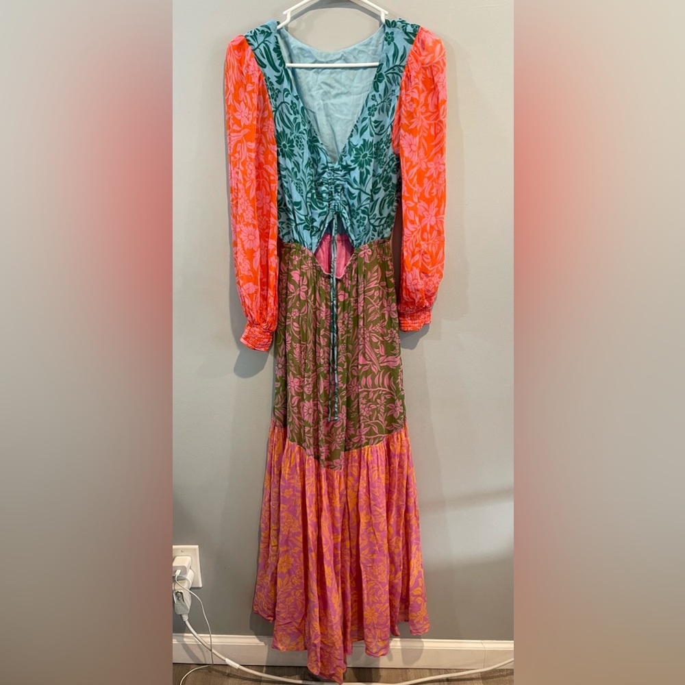 Farm Rio Colorblock Printed Maxi Dress - Picture 7 of 15